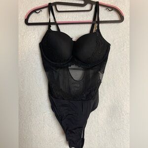 Auden Black Lace Bodysuit